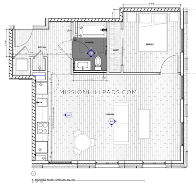 Mission Hill Apartment for rent Studio 1 Bath Boston - $2,650